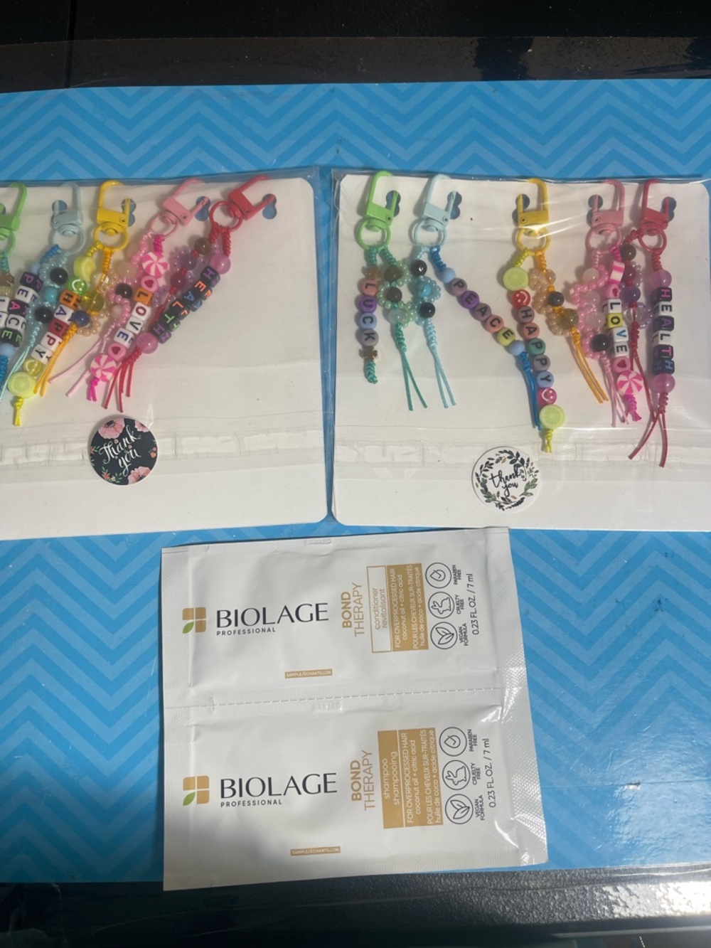 Biolage Sample & Colorful Kids Bead Clip Set - Pink, Yellow, Green, Blue